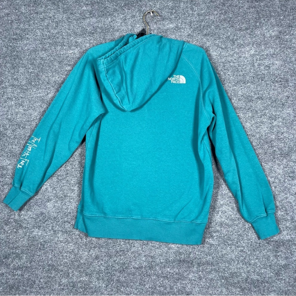 The North Face Women’s Small Never Stop Exploring‎ Logo Teal Hooded Sweatshirt - Picture 2 of 10